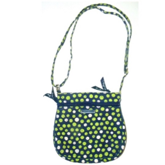 NWT VERA BRADLEY Petite Triple Zip Hipster Crossbody in Lucky Dots - Picture 1 of 8